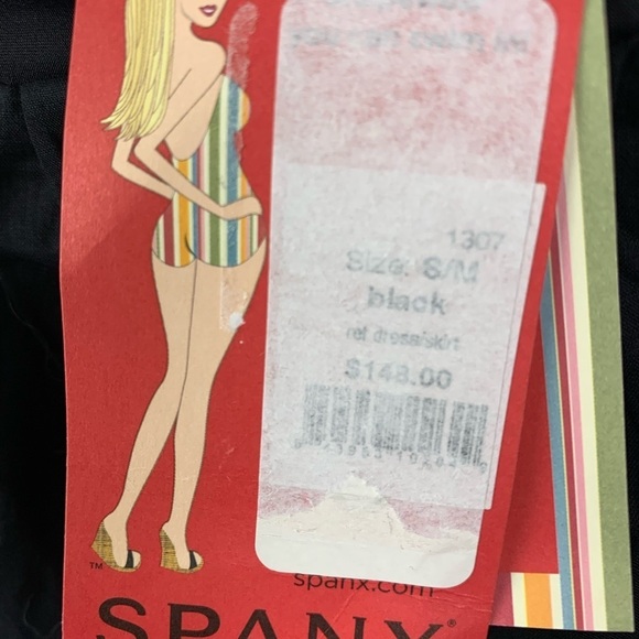 NWT Spanx S M Look At Me Black Swimsuit Cover Up Maxi Skirt Waist Tie - Picture 4 of 7